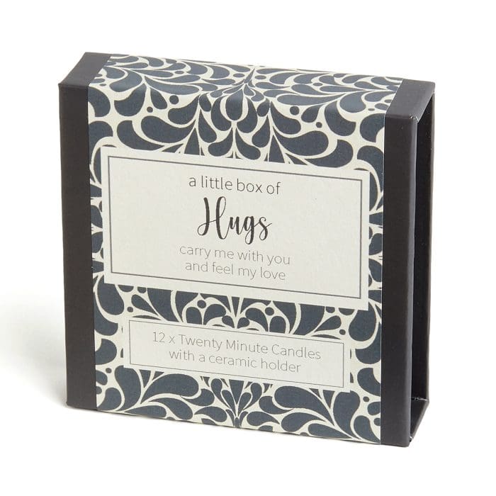 A little box of Hugs Candles