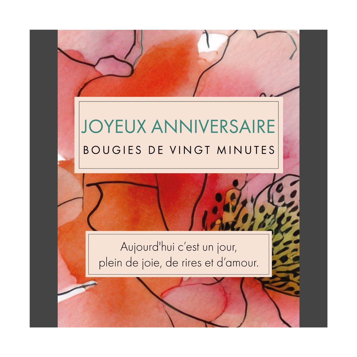 Joyeux Anniversaire (Watercolour) FR